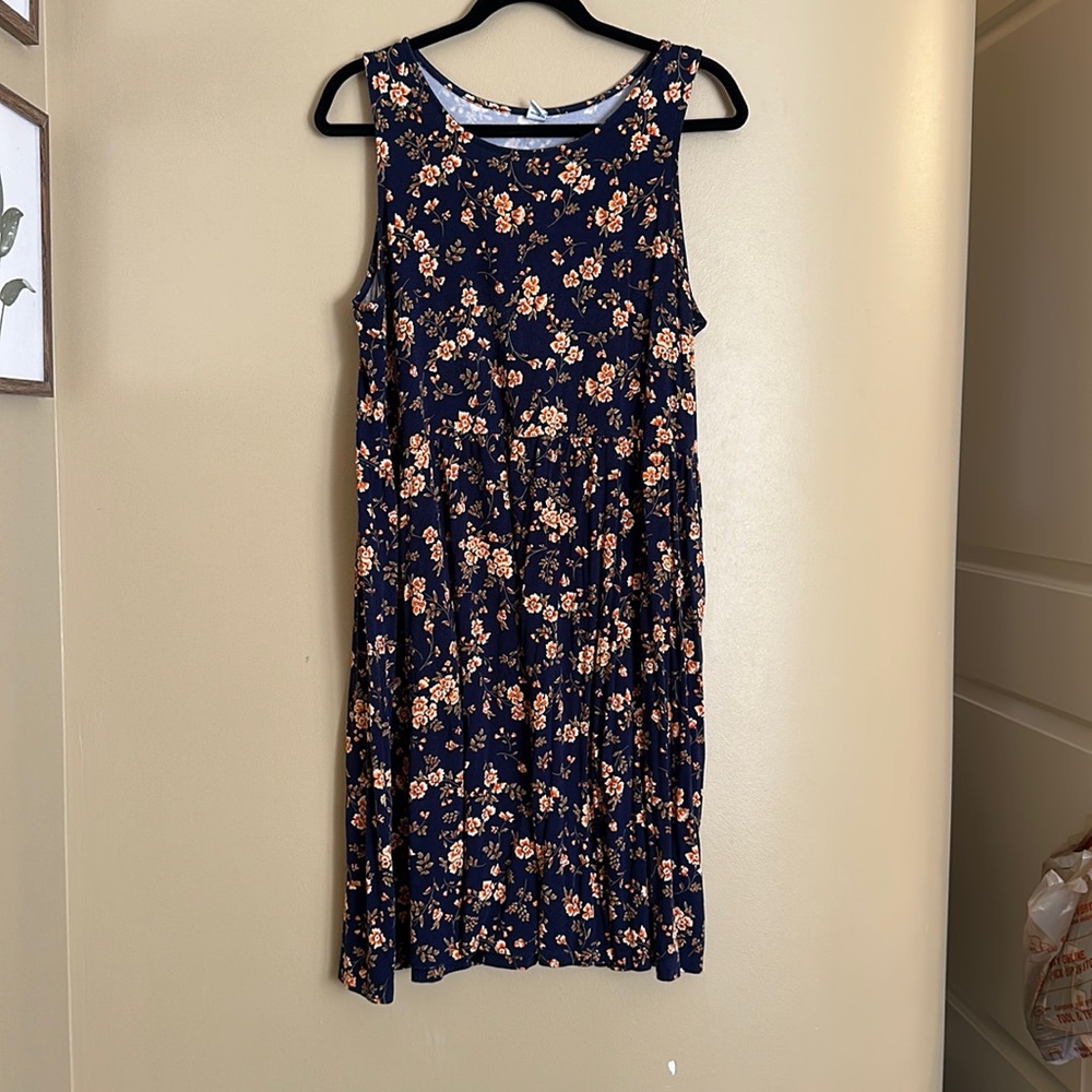 Floral, sleeveless dress